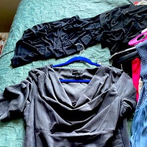 Nice pretty gray dress size large only wore once